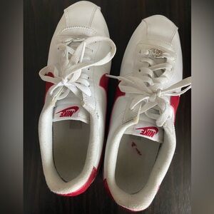 Nike Cortez White and Red Shoes